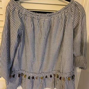 Off the Shoulder Stripped Top